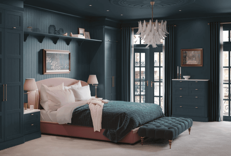 Built-in wardrobes with interior lighting