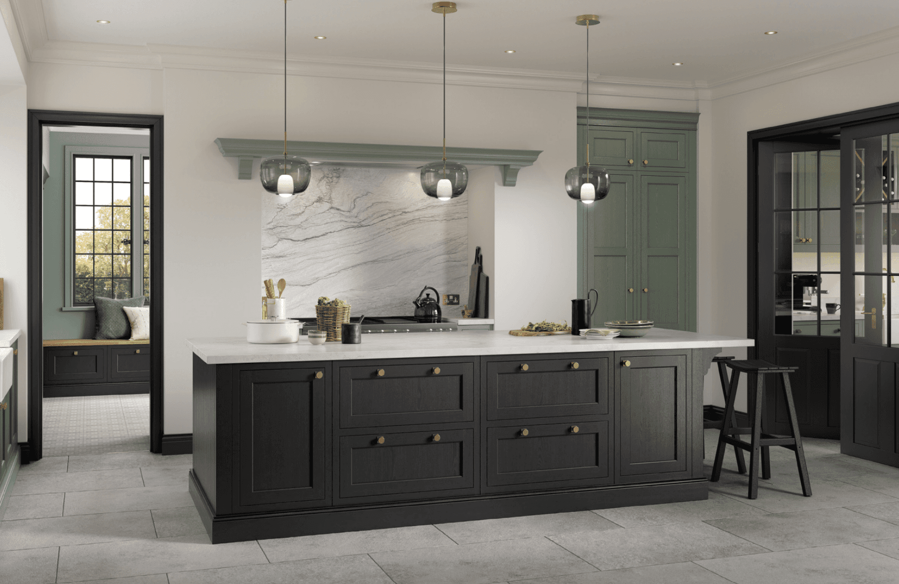 Bespoke kitchen with pantry storage