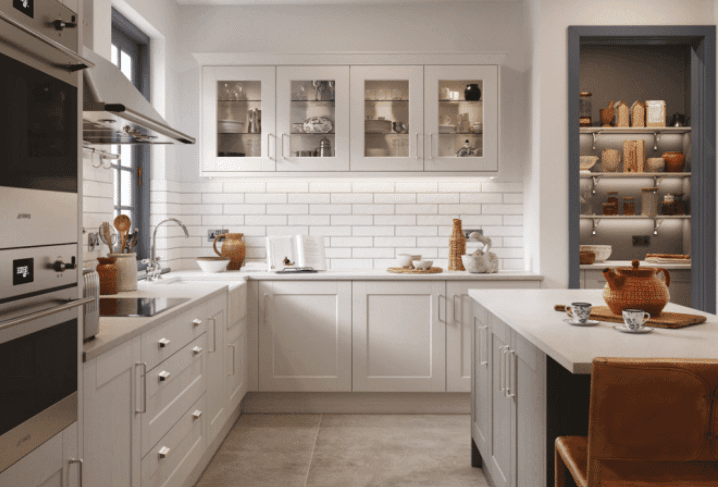 Bespoke kitchen with quartz worktops